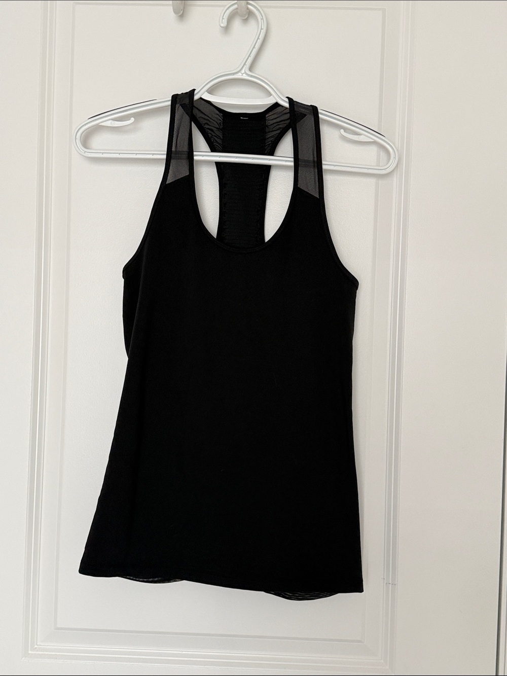 Athleta XXS black ruche back tank top